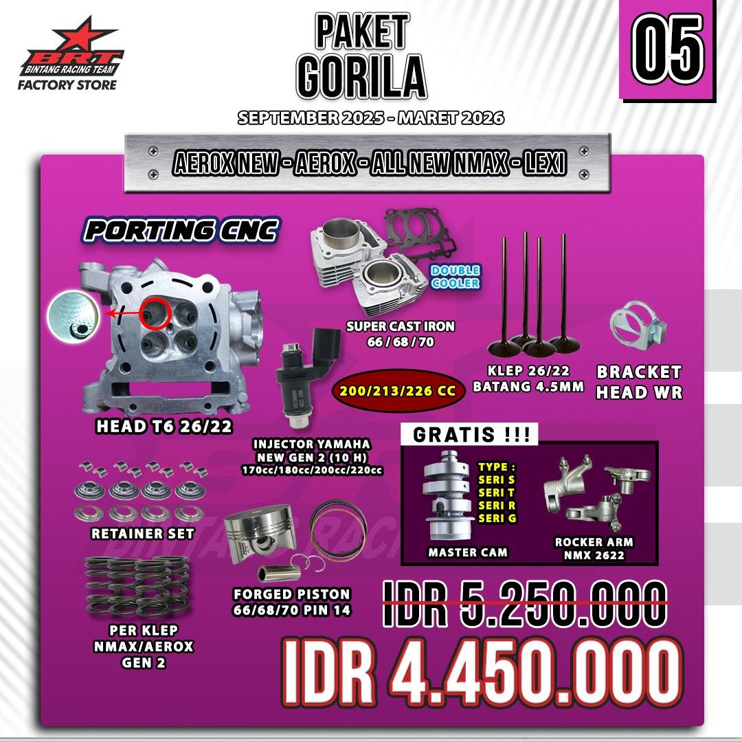 PAKET GORILA AEROX NEW/AEROX/ALL NEW NMAX/LEXI 05